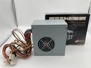 Logisys PS480D2 480w Dual Fan Dual SATA ATX Power Supply W/cord Tested Works! - Picture 1 of 13