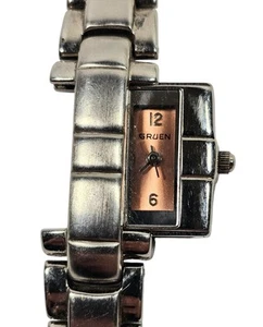 Gruen Estate Ladies Wristwatch Hidden Sliding Face Silvertone Copper Tone Face - Bild 1 von 7