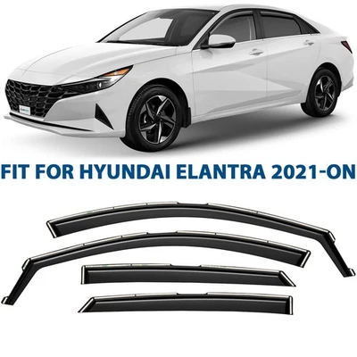 Protectores de lluvia viseras de ventilación sombra para Hyundai Elantra 2021-2026 Foto 1 de 4