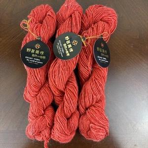 Noro Eisaku Yarn Cash Iroha Red Silk Wool Cashmere 40g 91m each Lot Of 3 - Picture 1 of 4