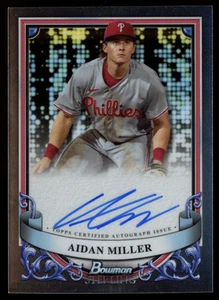 AIDAN MILLER 2024 Bowman Sterling Prospect Autograph Auto #PA-AM Phillies - Picture 1 of 2