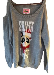 Suéter Pullover Elfos Tipsy Navidad Papá Noel Gato Mediano Grande - Imagen 1 de 2