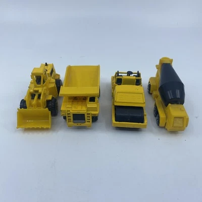 Hot Wheels Set of 4 Construction Vehicles (Roller, Mixer, Loader, Dump) - Image 1 of 4