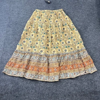 Falda ULLA JOHNSON Paige en capas para mujer talla 4 azul floral Foto 1 de 4