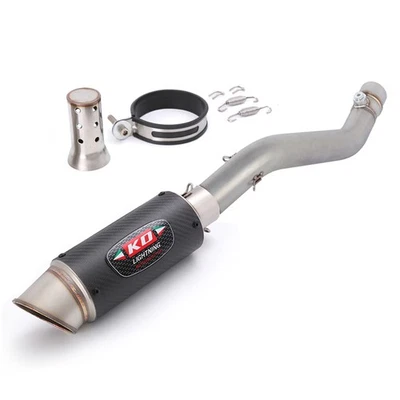 For Kawasaki Ninja ZX6R ZX636 2024-26 Exhaust Mid Link Pipe Carbon Muffler Tips - Bild 1 von 4