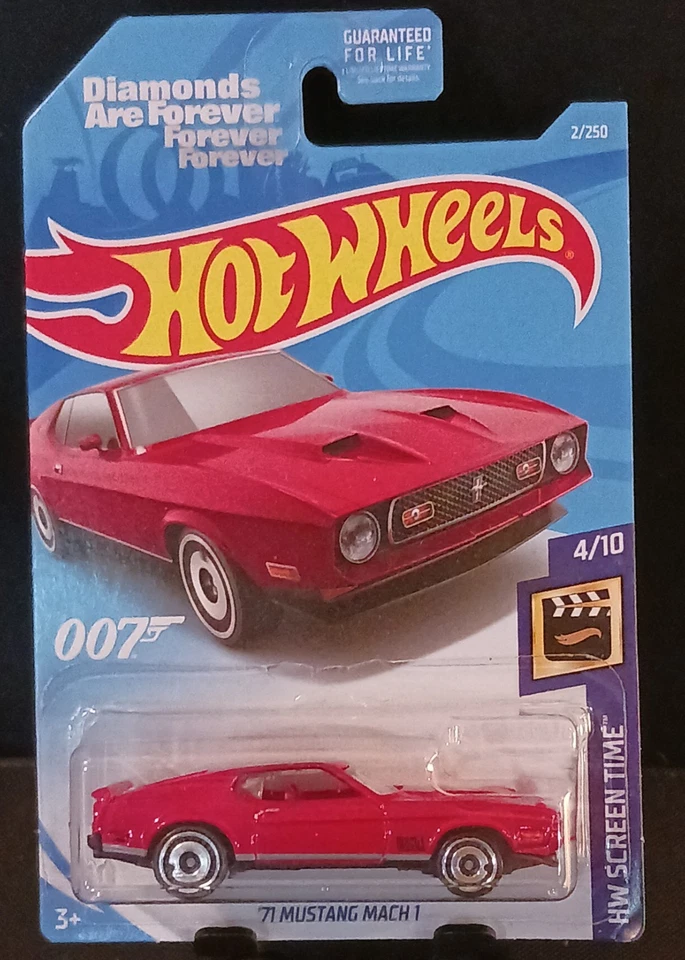 Hot Wheels James Bond 007 Diamonds Are Forever ’71 Mustang Mach 1 tiempo de pantalla  Foto 1 de 1