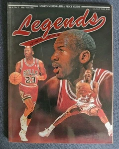 Legends Sports Memorabilia Guide mayo/junio 1991 Michael Jordan con tarjetas sin cortar - Imagen 1 de 4