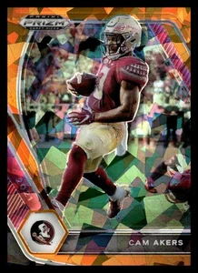 Panini Prizm Draft Picks Collegiate Orange Ice #77 Cam Akers Florida State 2021 - Imagen 1 de 2