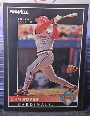 1992 Pinnacle Stan Royer Rookie Prospect ⚾️⚾️⚾️ St. Louis Cardinals  - Image 1 of 2