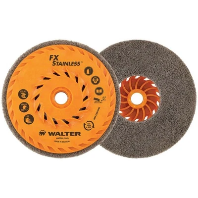 Walter 07X452 4-1/2x1/2x5/8-11 Spin-On FX Stainless Cup Wheels Clean/Finish 5 pk - Image 1 of 2