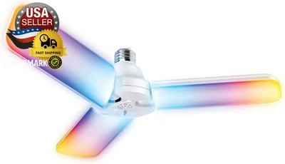 Feit Electric Smart LED Garage Light, RGBW 3 Panel, Wifi 2.4Ghz, Screw-In LED Sh - Image 1 of 4