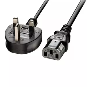 0,5 m 1,8 m 3 m 5 m 10 m nuevo cable de alimentación enchufe del Reino Unido a IEC C13 cable de hervidor de agua PC cable de red - Imagen 1 de 11