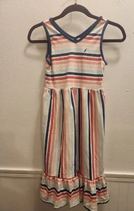 Nautica Girl's sz M (8-10) Sleeveless Striped Long Dress NWT #34 - Picture 1 of 7