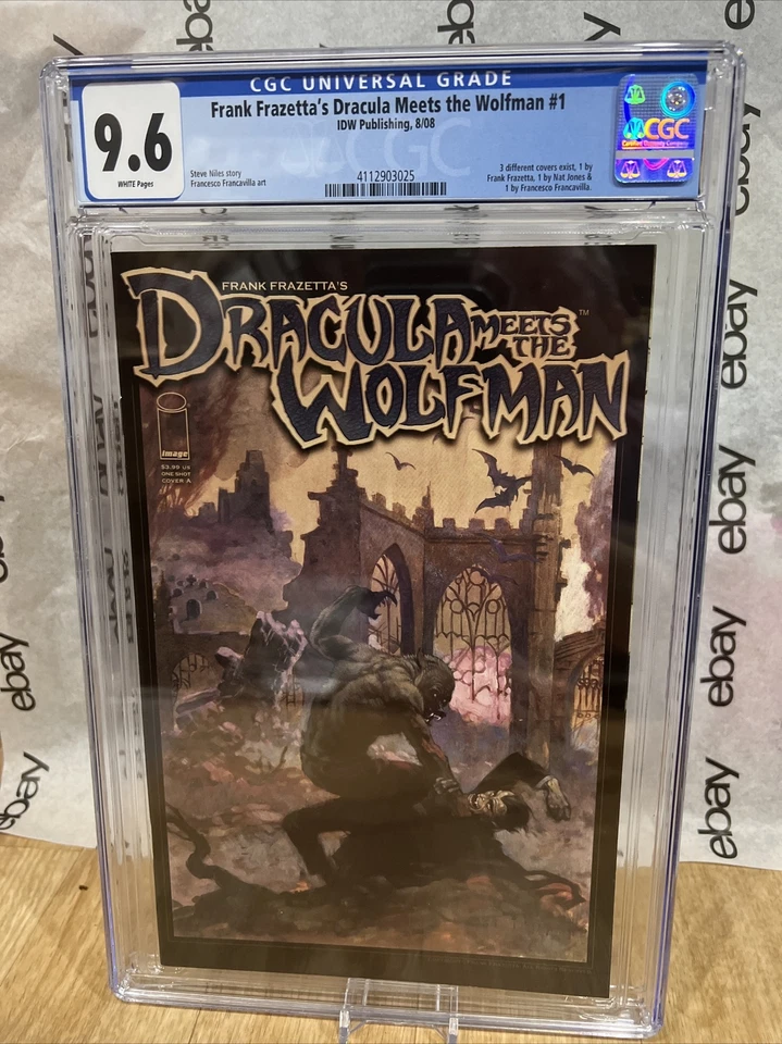 DRÁCULA CONOCE AL HOMBRE LOBO IMAGEN CÓMIC DE TERROR ONE-SHOT FRANK FRAZETTA Cgc 9.6 Foto 1 de 3