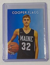 Cooper Flagg Limited Edition Artist Signed Maine United Rookie Card 2/10