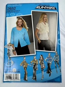 Simplicity Pattern 2652 Project Runway Misses Jacket Size 6 8 10 12 14 Uncut - Picture 1 of 3