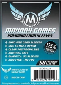 Mayday - Premium Euro Card Sleeves 59mm x 92mm 50ct - New - Picture 1 of 1