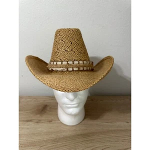Bailey Straw Cowboy Hat Western Style U-Rollit Decorative Band Size 6 3/4 - Picture 1 of 6