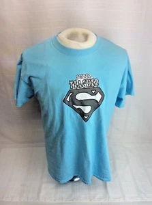 Gildan Not All Heroes Wear Capes Super Teacher T-Shirt LG Blue Super Soft - Picture 1 of 10