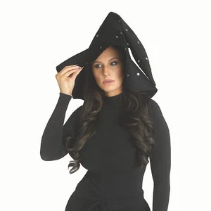 Black Polyester Witch Hat With Rhinestones Costume Accessory - Playboy - Picture 1 of 1