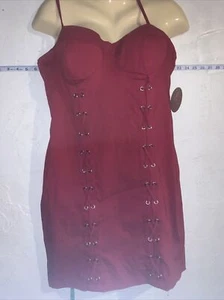 Sexy Red Mini Dress Rabbit Rose Size XL Party New year’s Night Out Evening - Picture 1 of 7