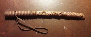 Handmade Wooden Carved Wand With Leaves Pattern And Amber Tip Wicca/ Cosplay . - Picture 1 of 6