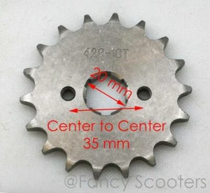Piñón contador delantero 428 18T 20 mm tracción ATV Pit Bike Lifan YX Loncin, 110 125 - Imagen 1 de 2