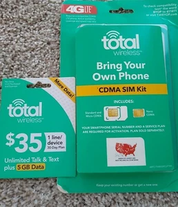 Total wireless activation kit with first month included - Zdjęcie 1 z 4