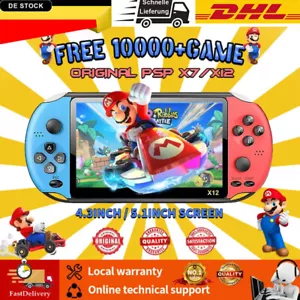X12 Plus Handheld Spielkonsole 3000 Spiele 7" Kinder Video Retro Game Consoles - Bild 1 von 24