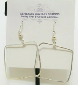 Sterling Silver Wire-Wrapped Dangle Earrings #5445...Handmade USA - Picture 1 of 6