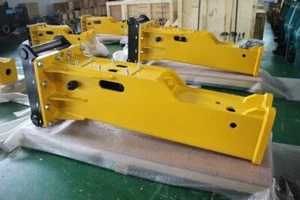 6-9 Ton Excavator Attachment Hydraulic Hammer Rock Breaker Silienced Type Yellow - Picture 1 of 15
