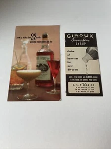 Lot Of 2 Vintage Liquor Ephemera Recipe Book and Advertising Bartending Barware - Picture 1 of 6