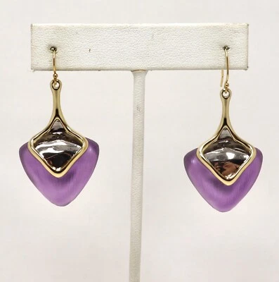 ALEXIS BITTAR LUCITE LAVANDA PENDIENTES COLGANTES GANCHOS 1/20 14K Foto 1 de 4