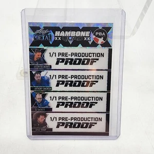 2024 Leaf Metal PBA Belmonte Tackett Troup Simonsen Hambone Quad Auto Proof 1/1 - Picture 1 of 2