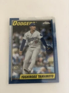 2025 Topps Series 1 Yoshinobu Yamamoto 1990 Mojo Silver pack Chrome T90C-76 - Picture 1 of 2