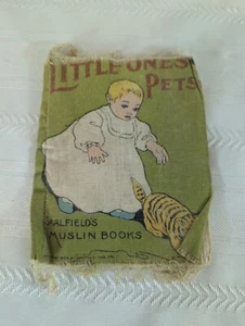 Little One's Pets Rag Book Saalfield Muslin Books 5"L - Picture 1 of 4