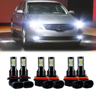 For Nissan Altima 2007-2018 Combo LED Headlight High Low + Fog light bulbs Kit - Image 1 of 4