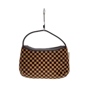 Louis Vuitton M92132 Tigre Hand Bag Damier Sauvage Brown 9 x 5.1 inch Authentic - Picture 1 of 9