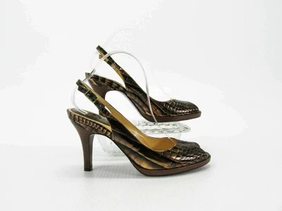 Женские туфли Cole Haan Air размер 9,5 AA бронзово-коричневые сандалии с ремешком бывшие в употреблении qp - Изображение 1 из 4