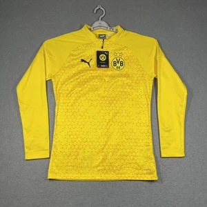 Borussia Dortmund Jacket Mens Small Yellow Puma Fleece Training Top BVB Soccer - Picture 1 of 10