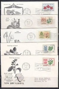 Canada Scott 417-29A Rose Craft FDC - Serie emblema floral - Imagen 1 de 3