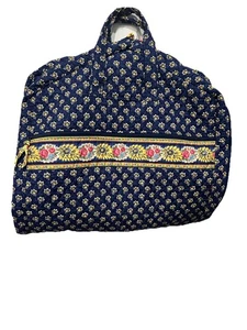 Vera Bradley Maison Blue Travel Garment Bag Hanging Foldable To Carry - Picture 1 of 9
