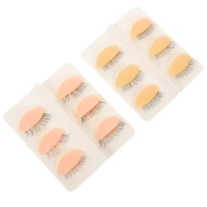 6 pares de almohadillas de silicona para modelo de cabeza pestañas de práctica para extensiones - Imagen 1 de 12