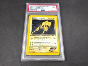 2000 POKEMON GYM CHALLENGE ROCKET'S ZAPDOS 15/132 HOLO 1ST EDITION PSA 9 - Picture 1 of 2