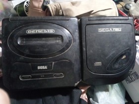 Sega Genesis Model 2 + Sega CD Model 2 Top Loader Console Japan MK-4102 AS-IS