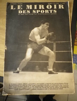 Le miroir des sports - Marcel Cerdan - N° 1066 - 1939 - couverture avec usure ! - Photo 1/4
