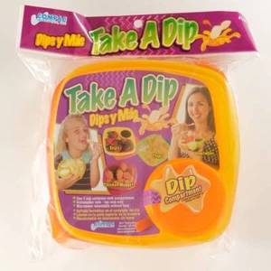 Take A Dip 2 Side Food Storage Lunch Snack Container 2oz Dip Section Storage - Picture 1 of 10