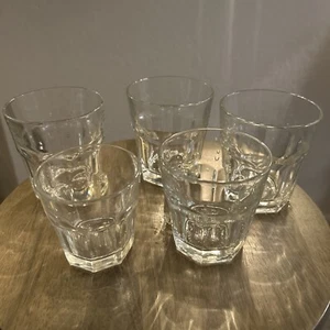 Vintage Libbey Duratuff Gläser schwere Becher 8 Panel Menge 5. 3 Größen. - Bild 1 von 20
