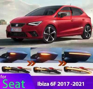 Seat Ibiza 6F 2017-2021 Dynamic Sequential Led Mirror Indicators Smoked 2pcs - Picture 1 of 6