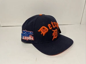 Detroit Tigers Pro Standard Hat Snapback Orange and Navy 1984 World Series Patch - Picture 1 of 20